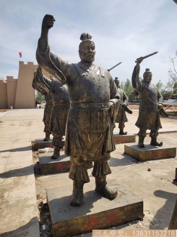 玻璃钢古代战将雕塑,仿铜古代人物雕塑3 玻璃钢古代战将雕塑,仿铜古代人物雕塑3