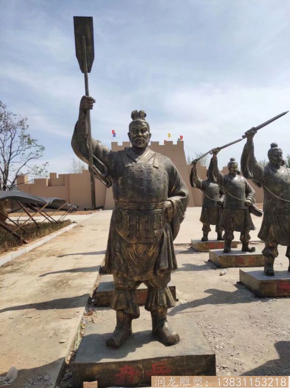 玻璃钢古代战将雕塑,仿铜古代人物雕塑5 玻璃钢古代战将雕塑,仿铜古代人物雕塑5