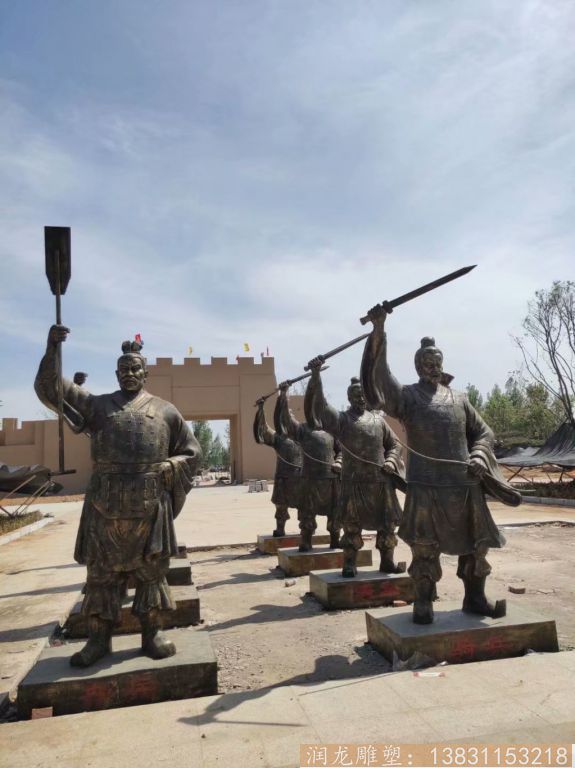 玻璃钢古代战将雕塑,仿铜古代人物雕塑6 玻璃钢古代战将雕塑,仿铜古代人物雕塑6