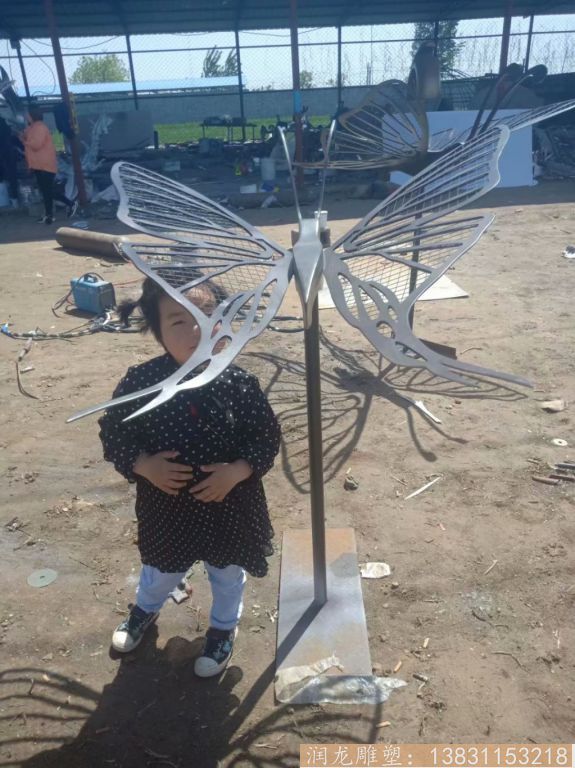 不锈钢蝴蝶雕塑，花园蝴蝶雕塑5