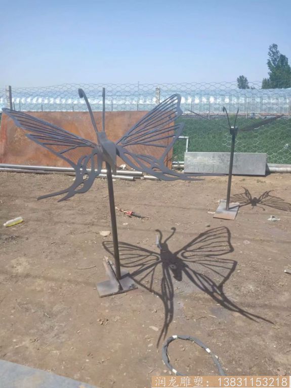 不锈钢蝴蝶雕塑，花园蝴蝶雕塑9